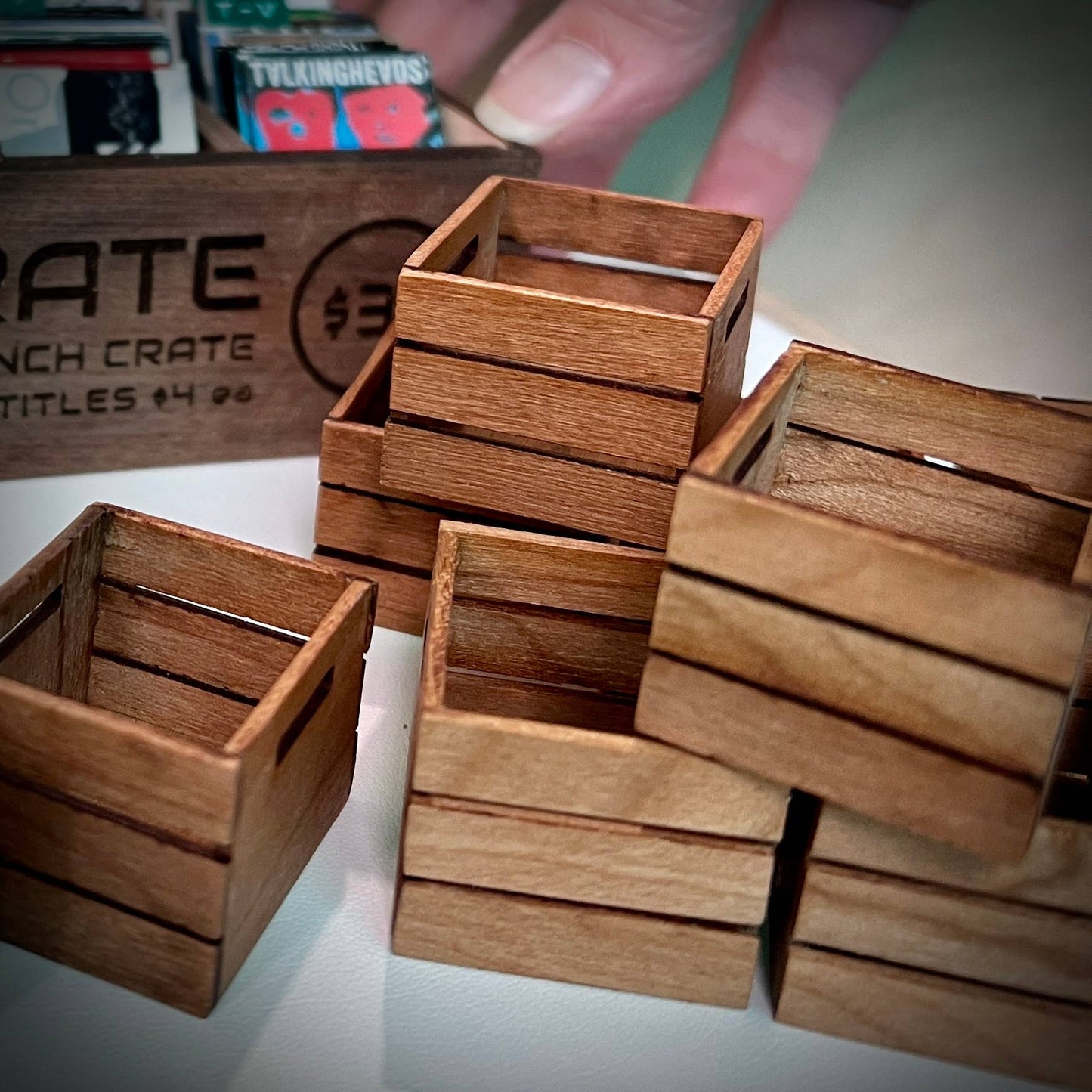 Mini Record Store '8 in a Crate' Starter Set 1:12 Scale