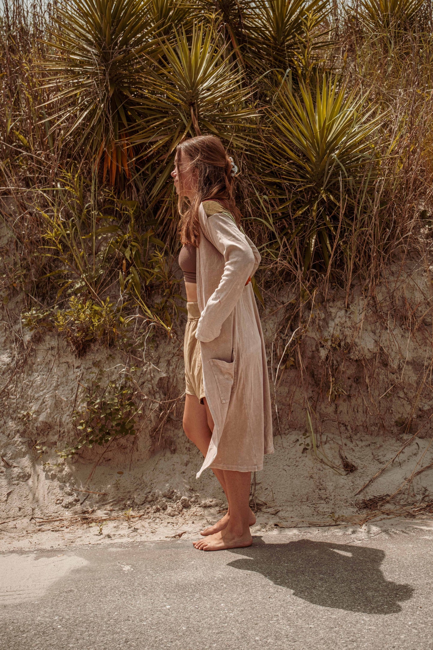 Sun Ray Cardigan, Cotton Earthy Hippie Boho Style Duster