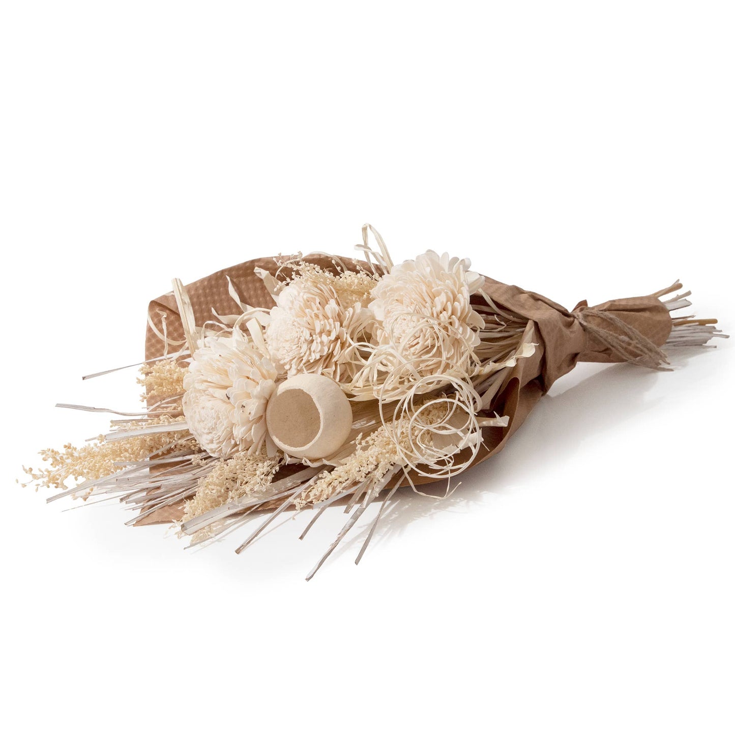 Preserved Bouquet Sola Flower and Bleach Palm