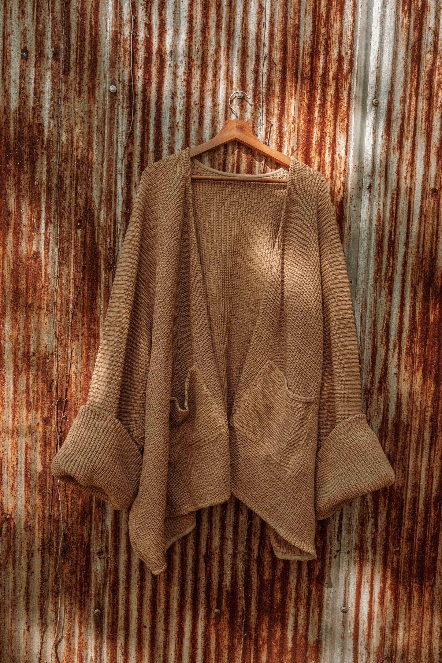 100% Organic Cotton Bohemian Oversized Sweater, Chic Cardi