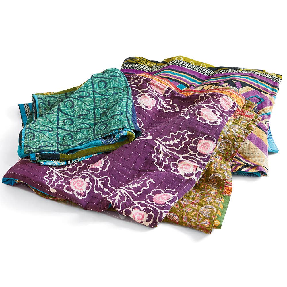 Kantha Throw