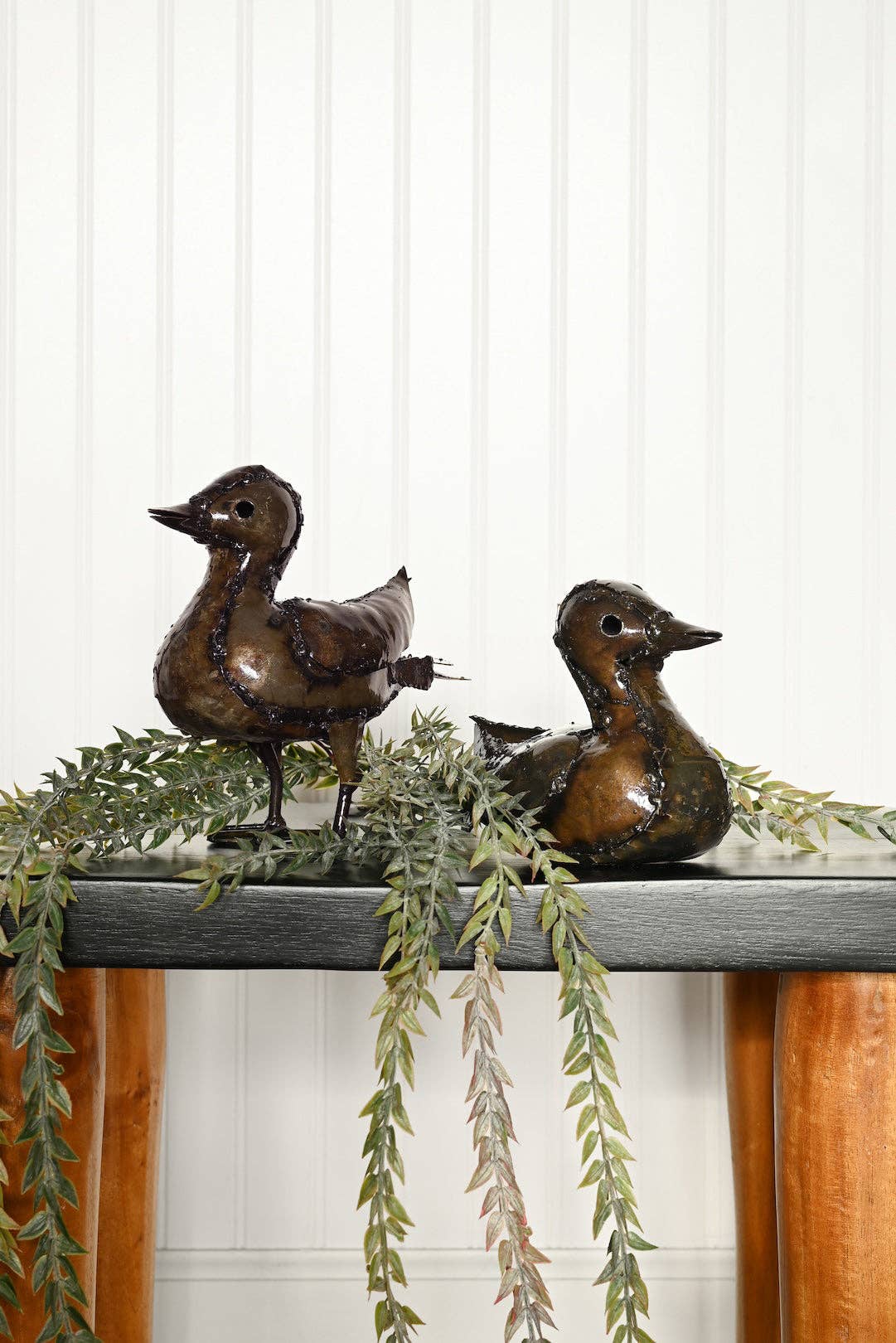 Recycled Metal Resting Baby Gosling
