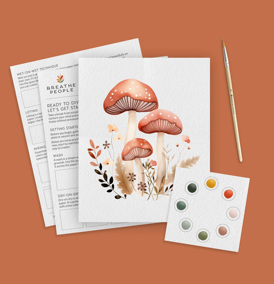 All-In-One Watercolor Kit - Mushroom Forest