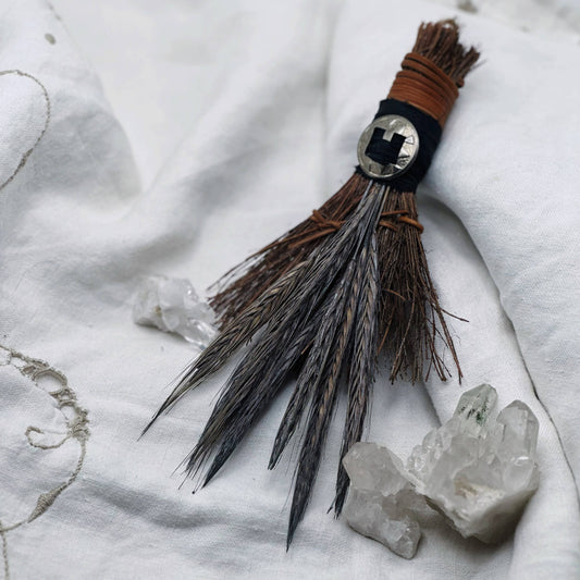 Decorated Cinnamon Besom Broom