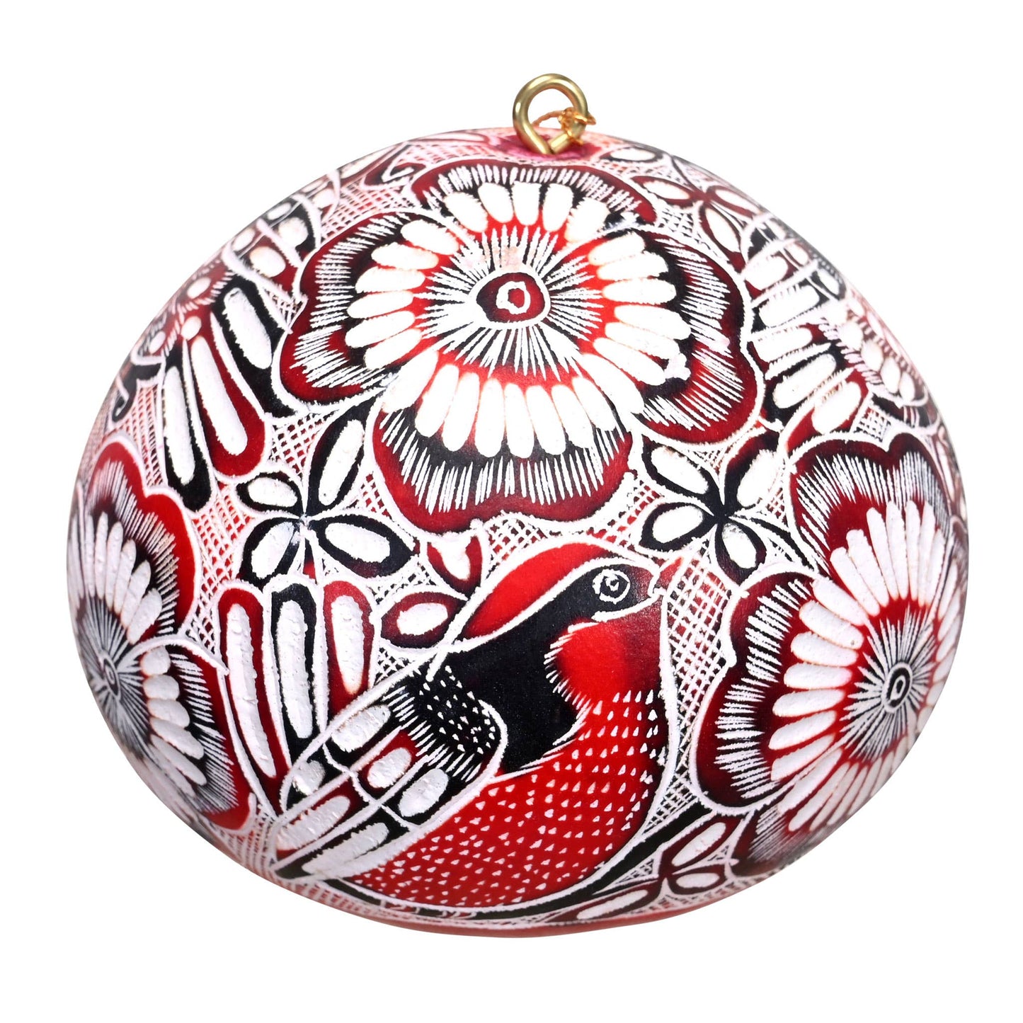 Lace Birds - Gourd Ornament - Museum Quality Gift