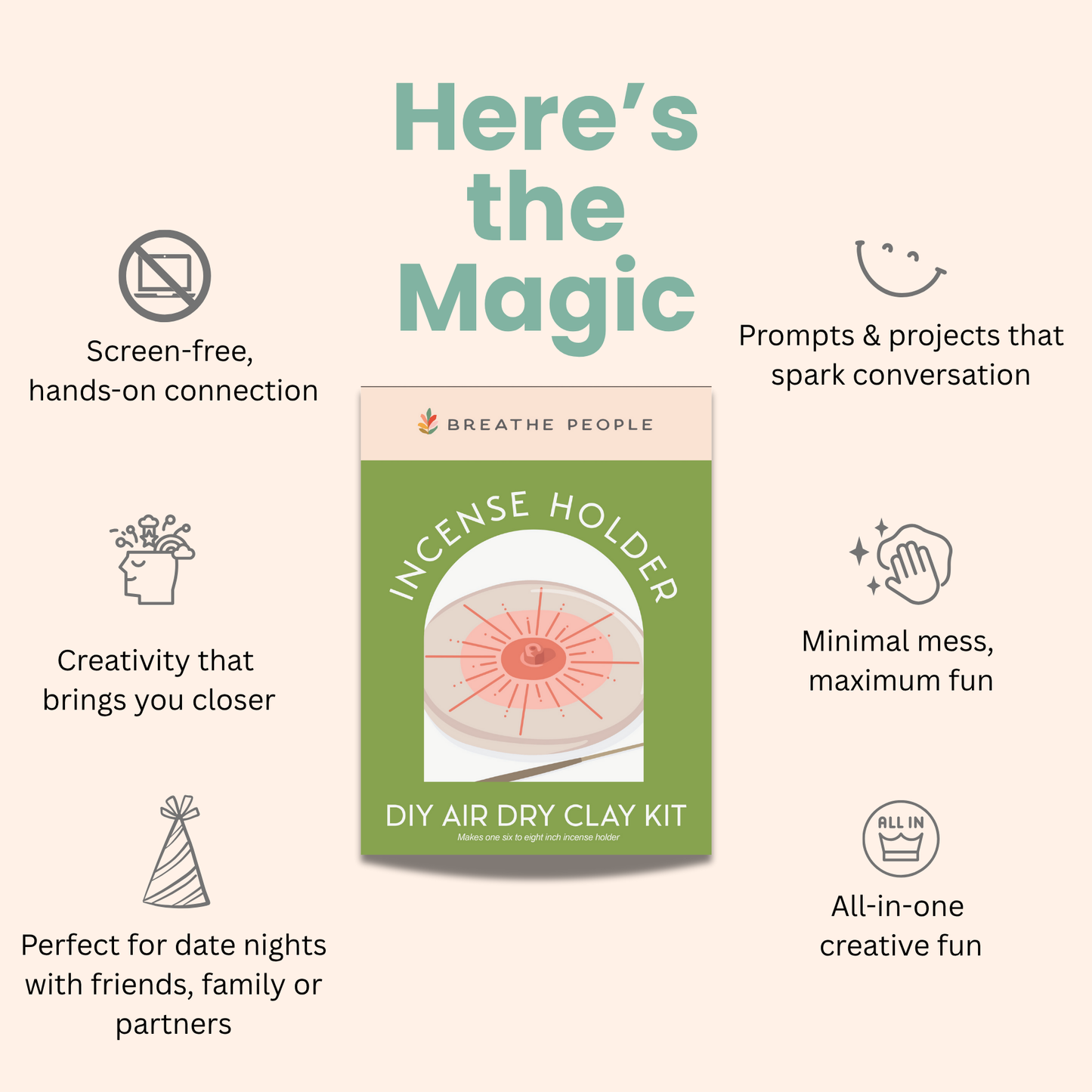DIY Air Dry Clay Kit- Make Your Own Mushroom Dish