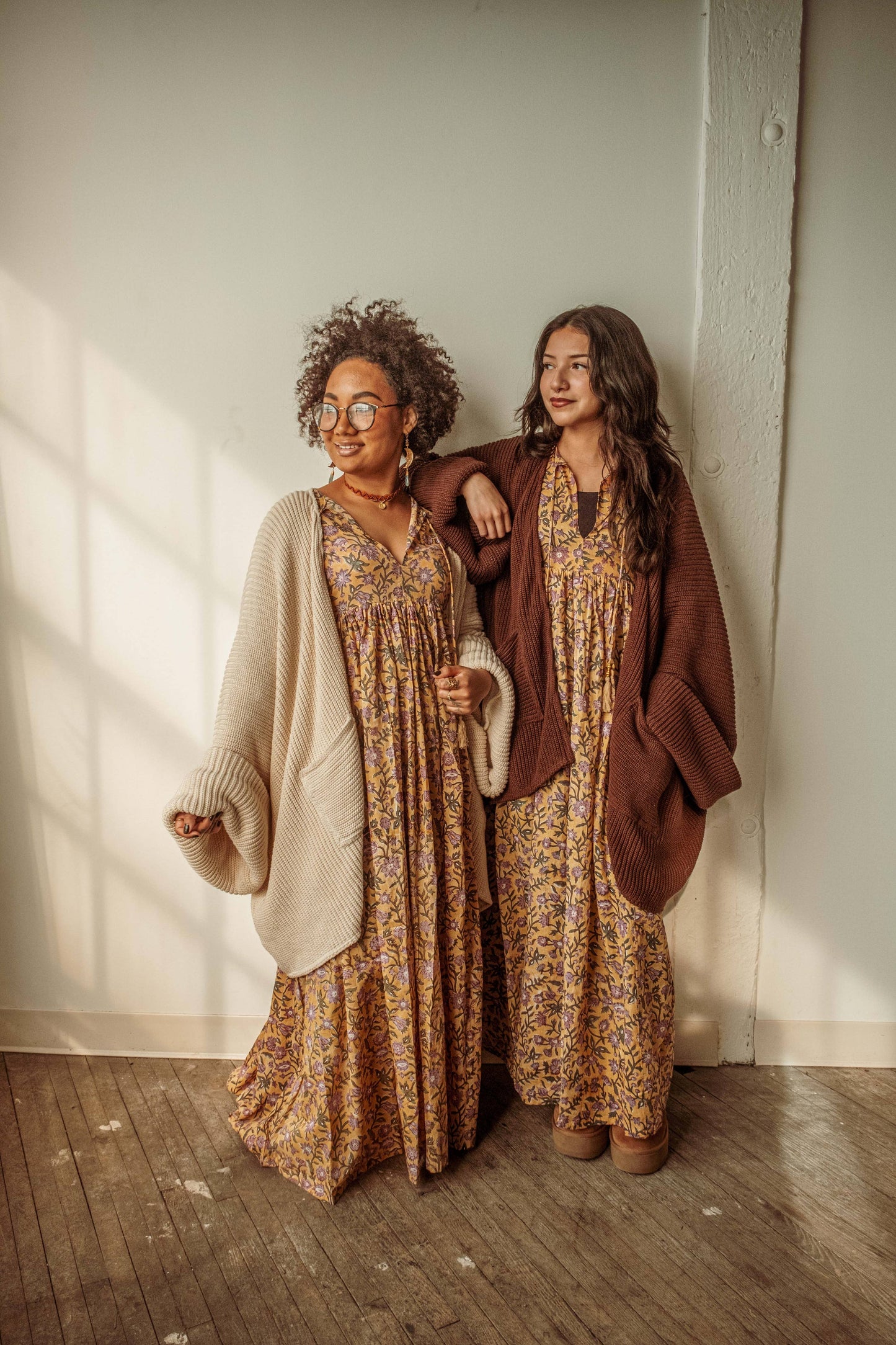 100% Organic Cotton Bohemian Oversized Sweater, Chic Cardi