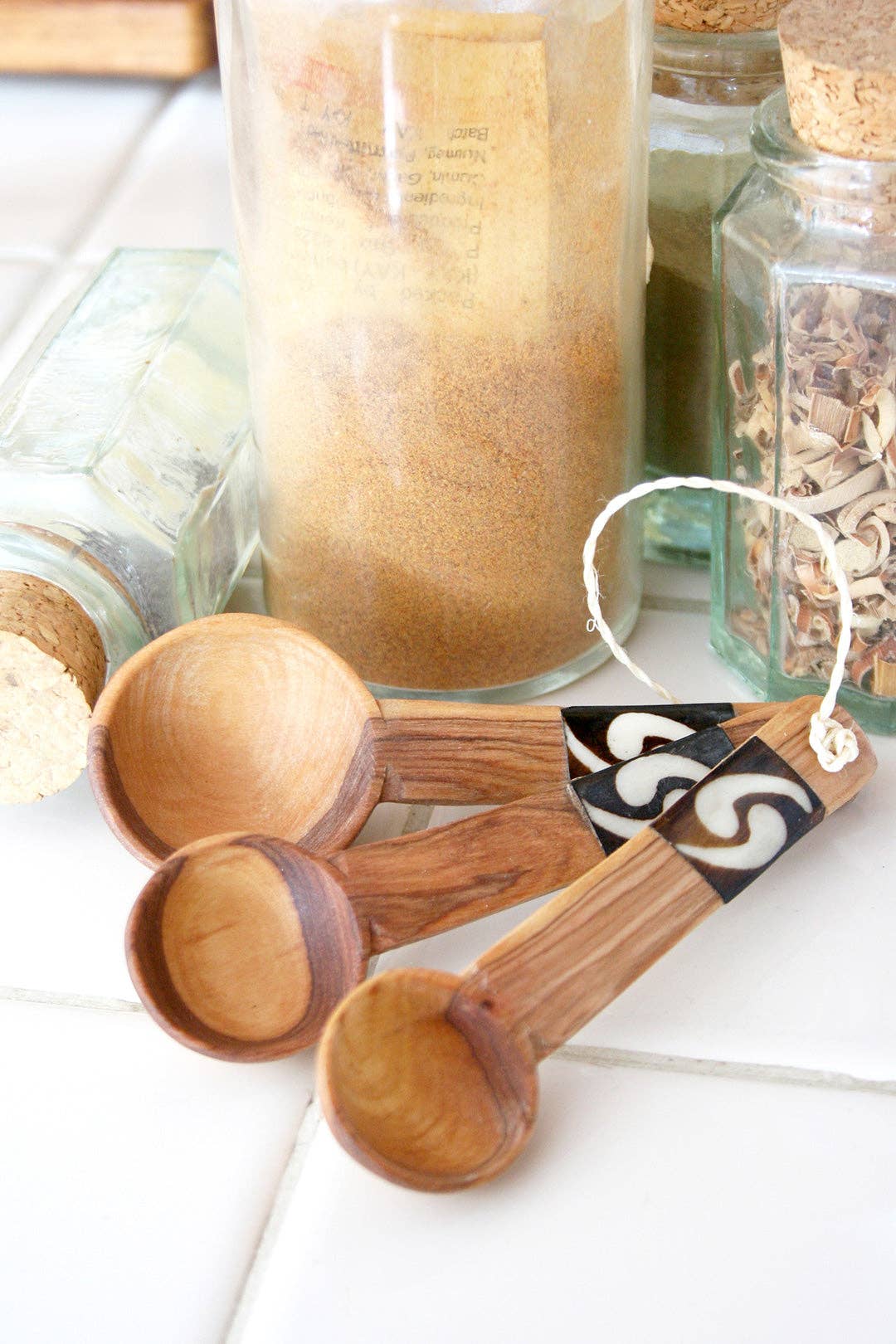 Set of Three Measuring Spoons with Bone