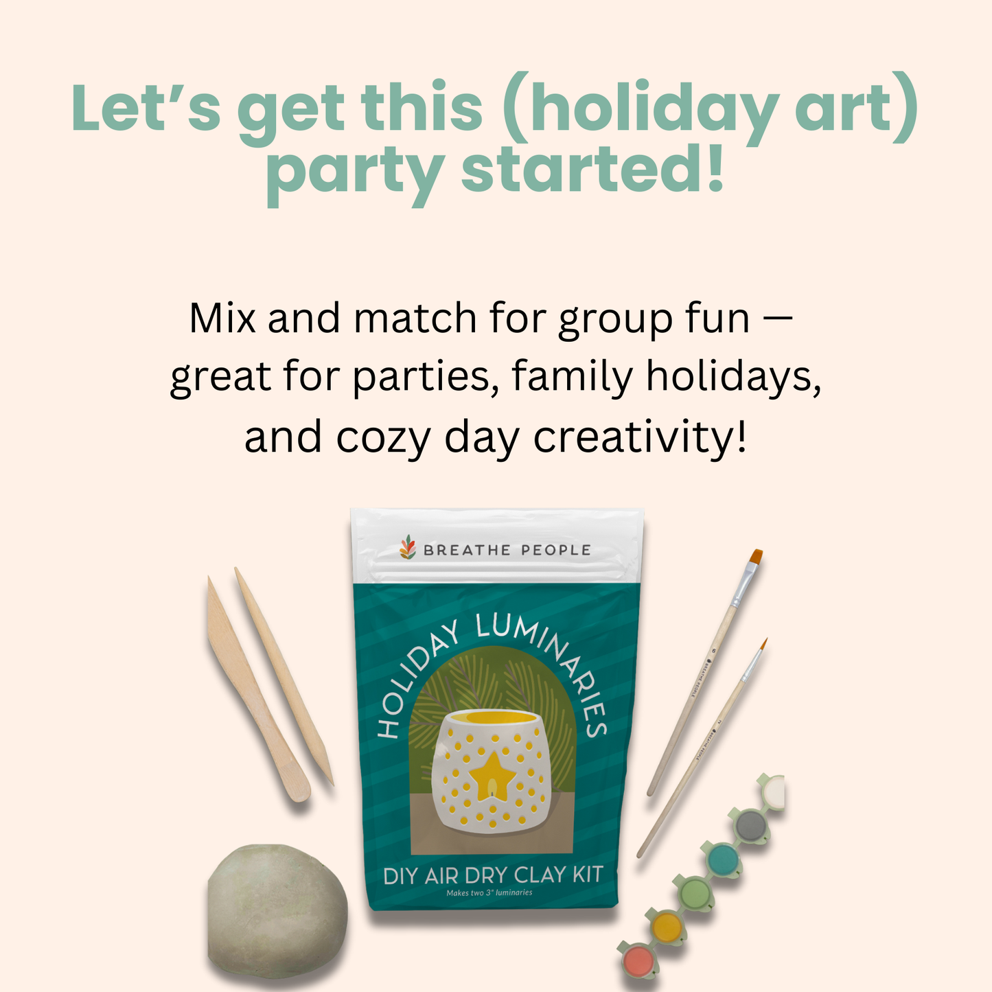 Holiday Ornament Clay Kit