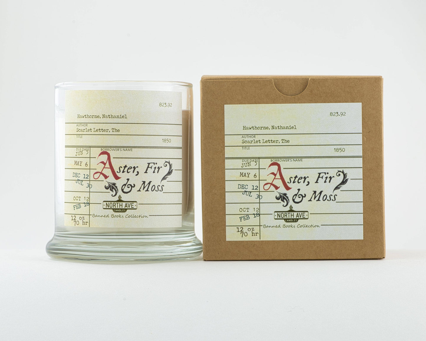 Banned Book Candle / Scarlet Letter / Book Lover Gift