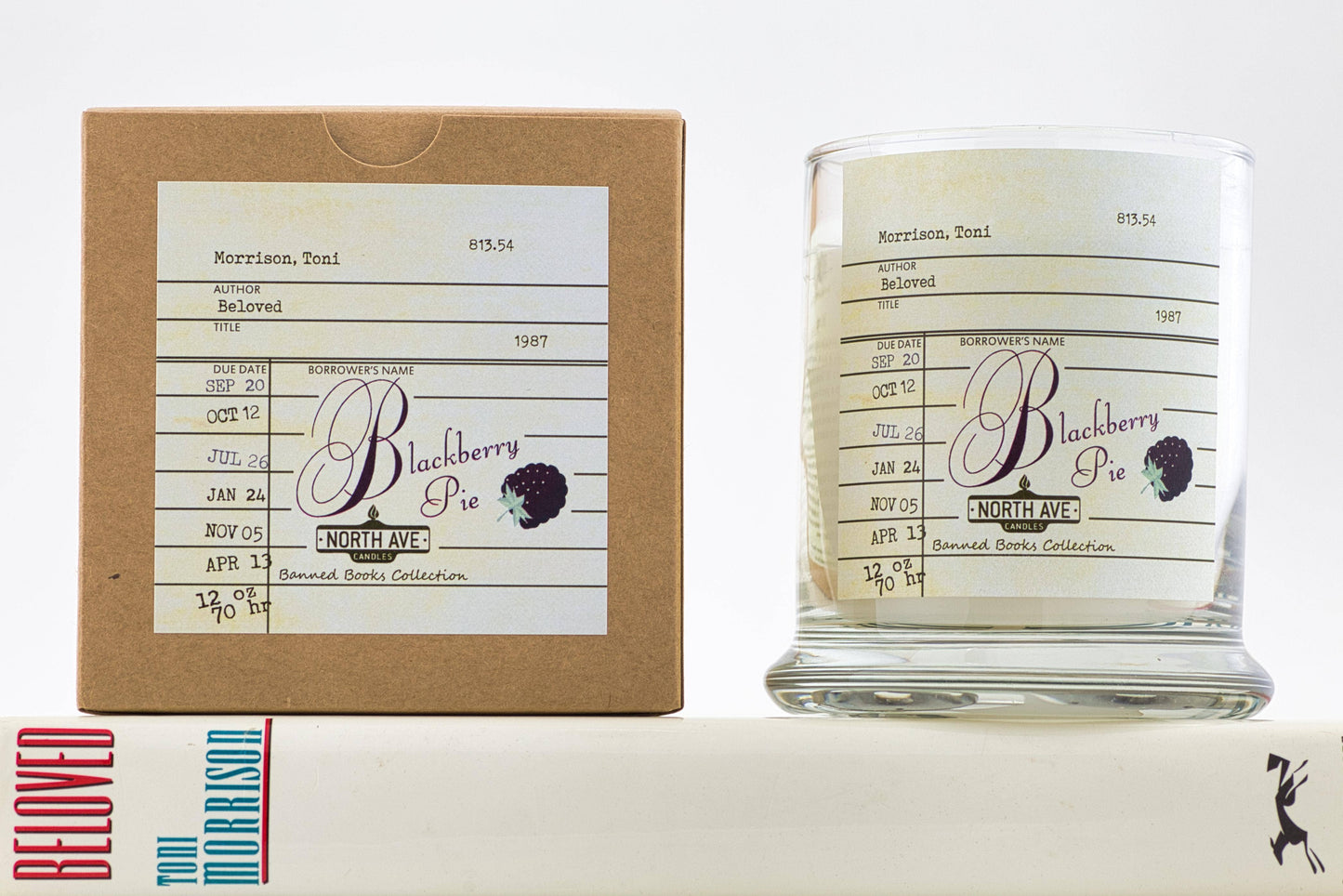 Banned Book Candle / Beloved / Toni Morrison / bookish gift