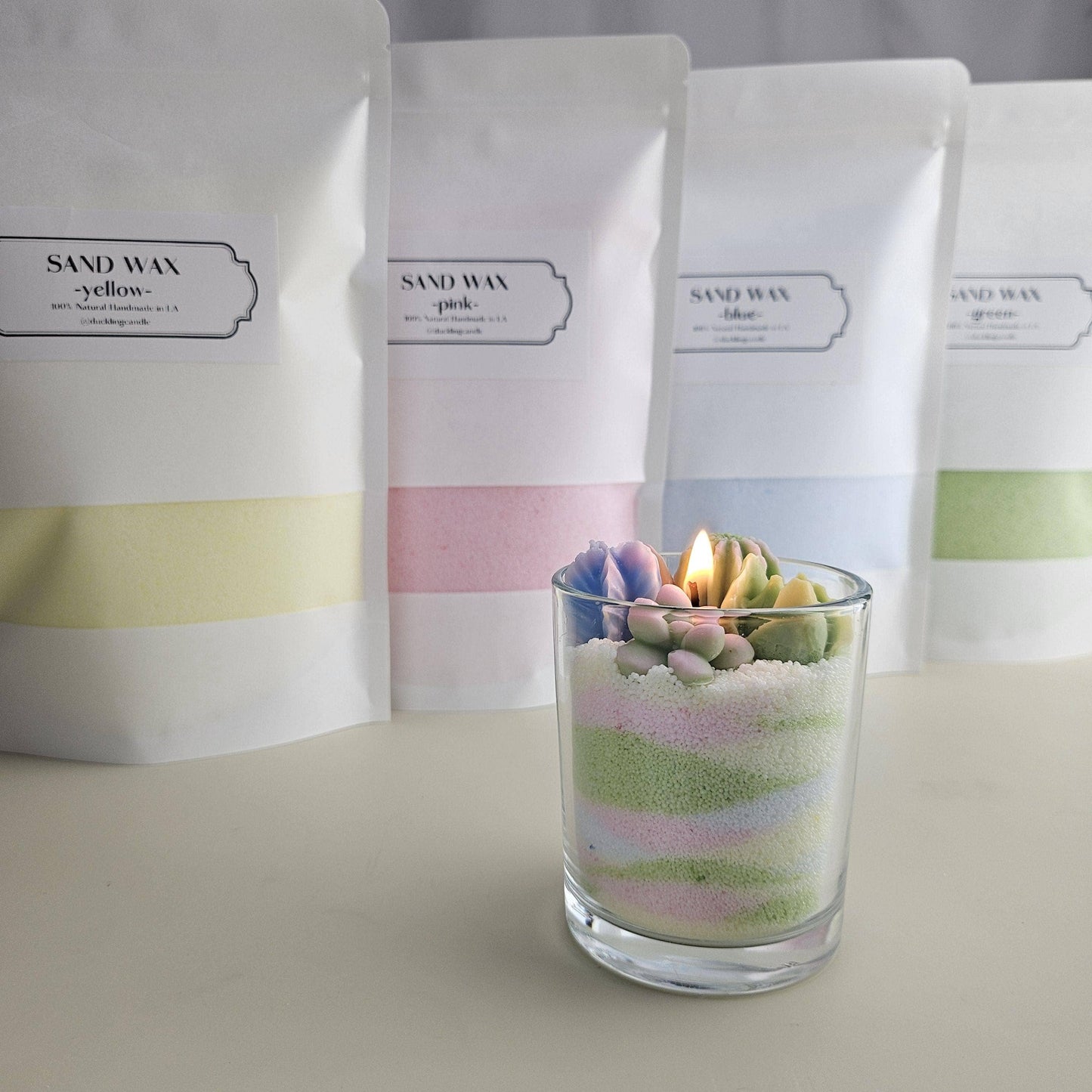 Sand Wax DIY Candle | 100% Natural Pearled candle kit