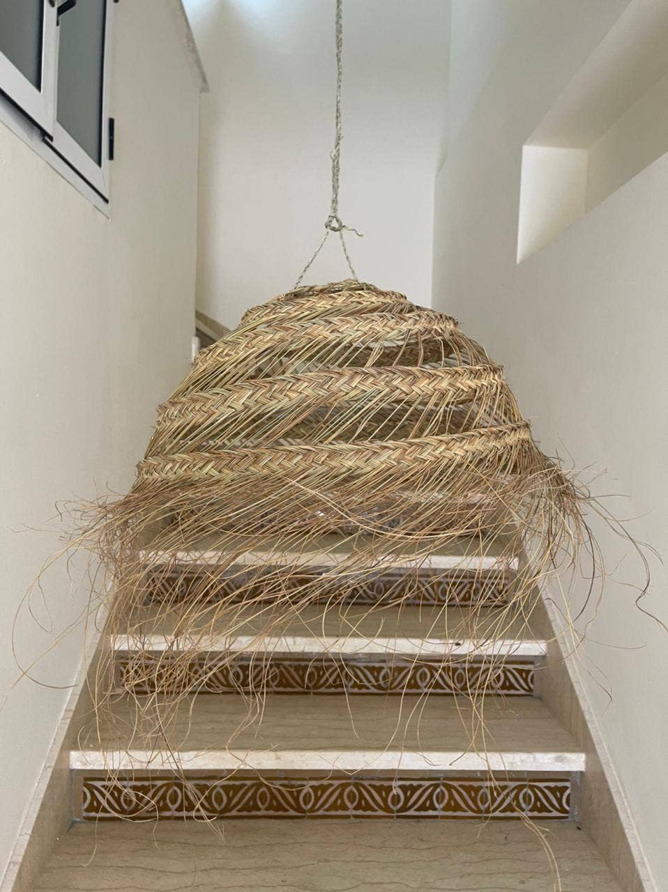 Straw lamp shades, rattan braided pendant light