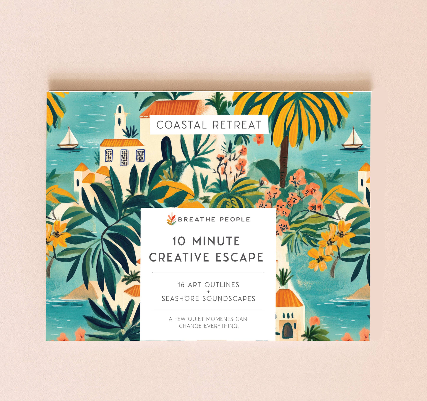 10 Minute Creative Escape Art Book — Coastal Retreat