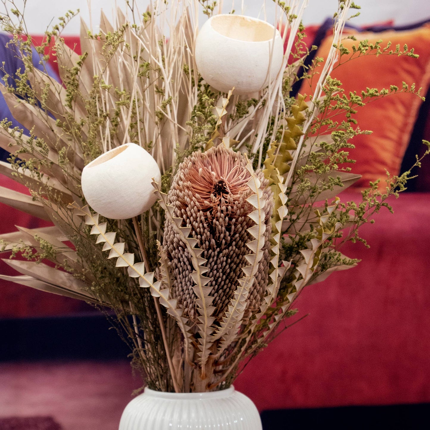 Banksia &  Palm Preserved Bouquet