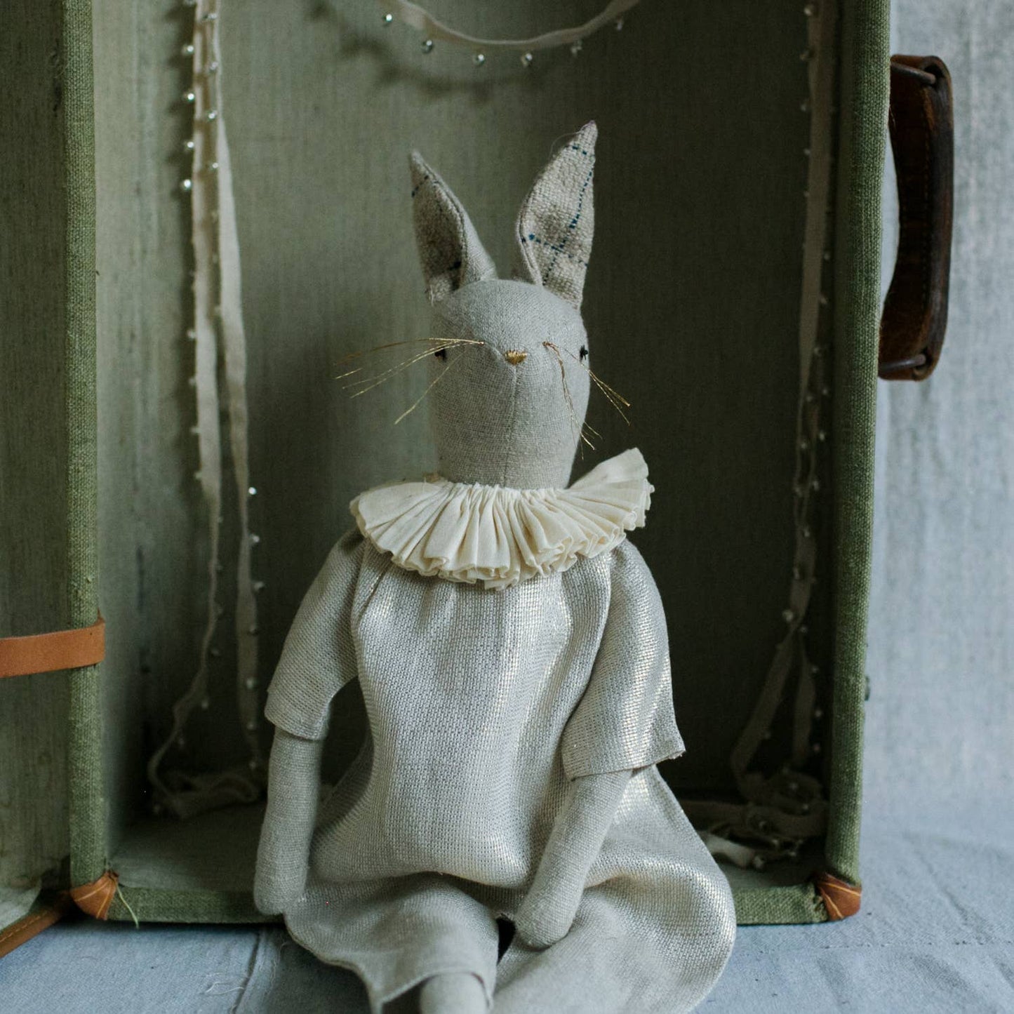 Ruffle Bun Ragdoll - Cotton-filled Art Doll