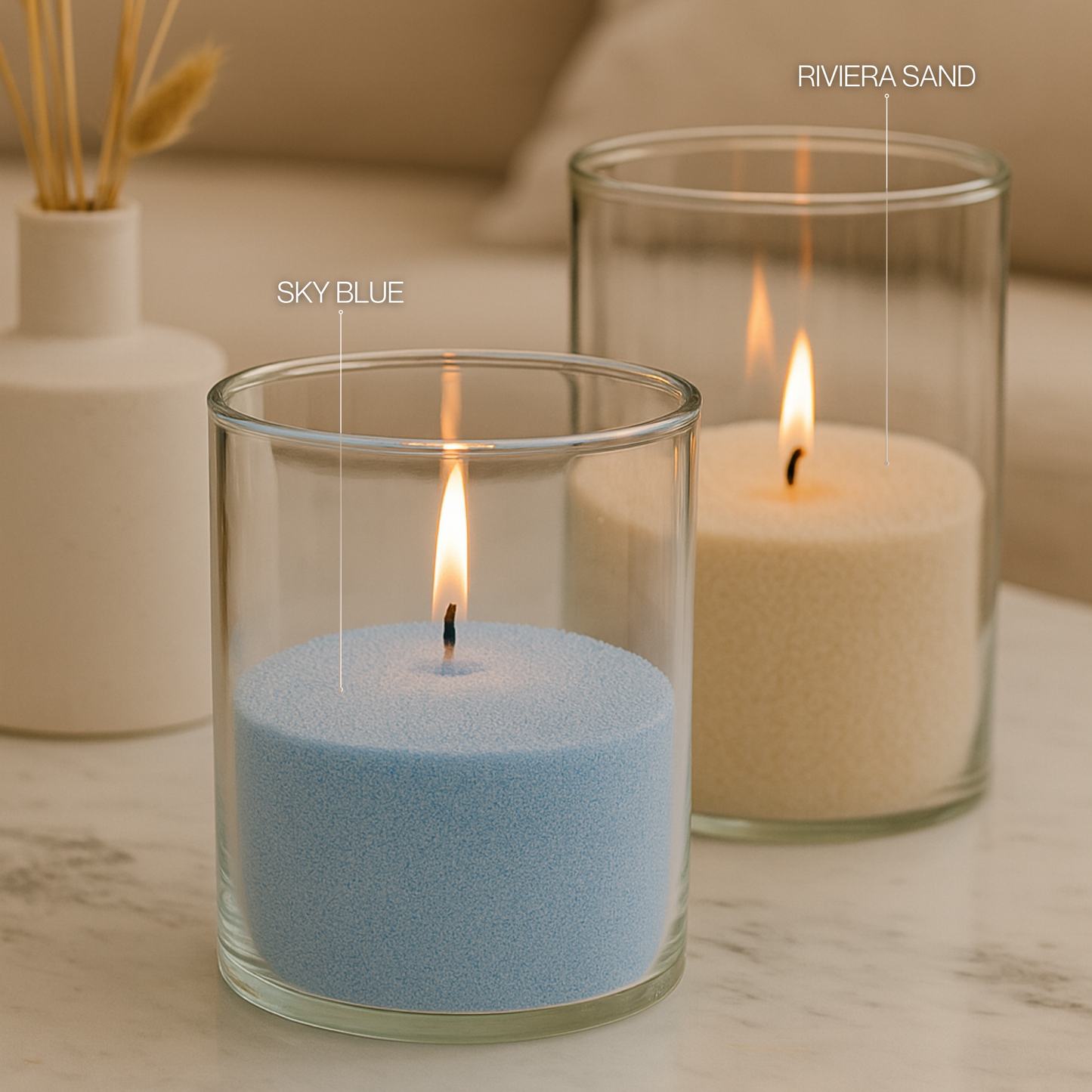 Riviera Sand candle sand with wicks