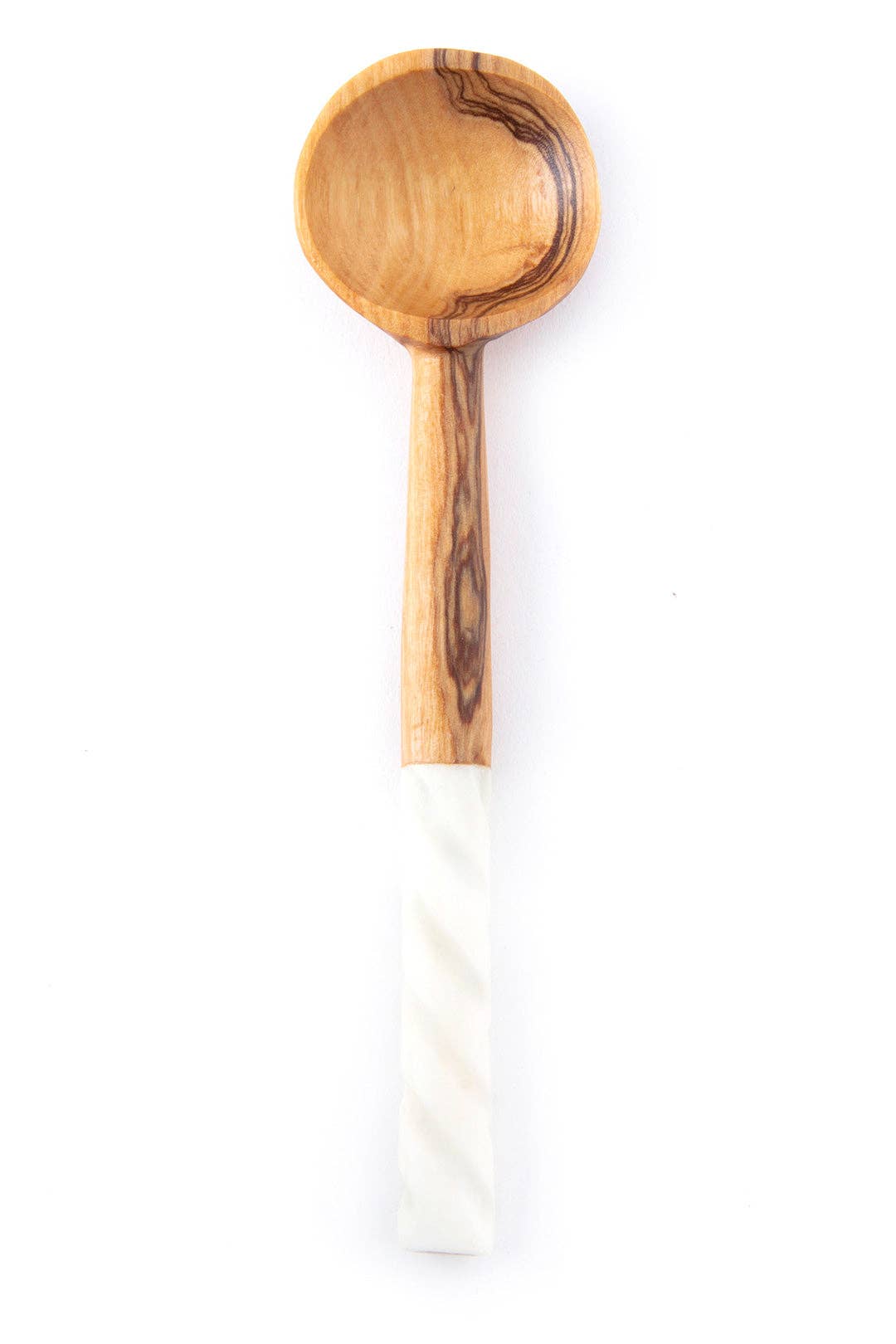 Spiral Handle Wild Olive Coffee Spoon