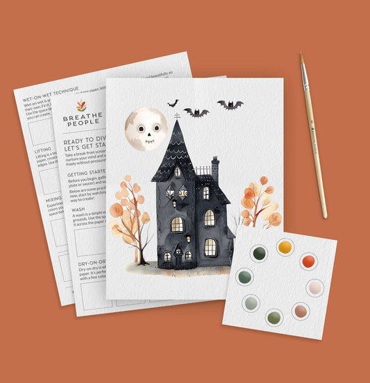 Watercolor Activity Kit – Haunted Castle