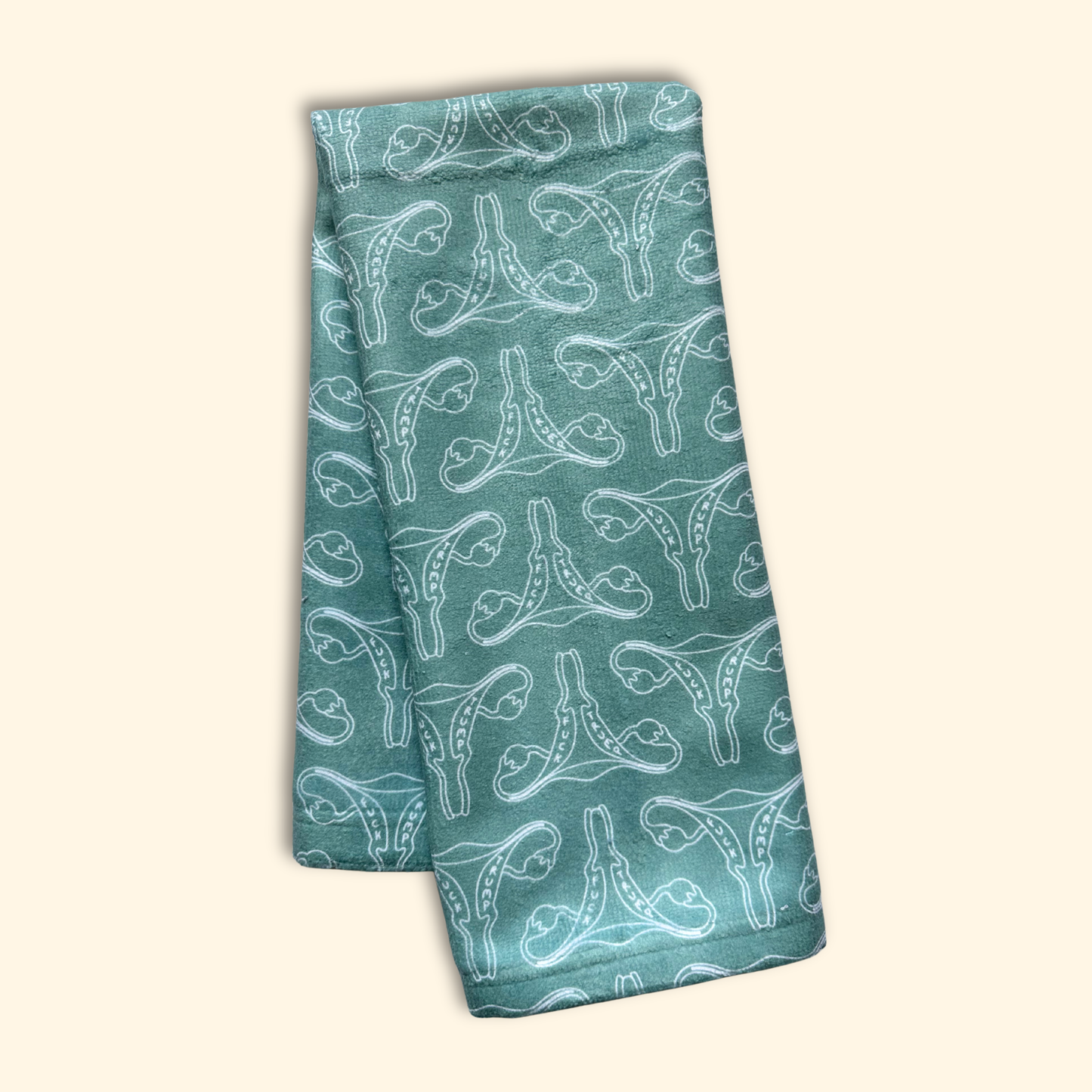 Green Fuck Trump Uterus Hand Towel