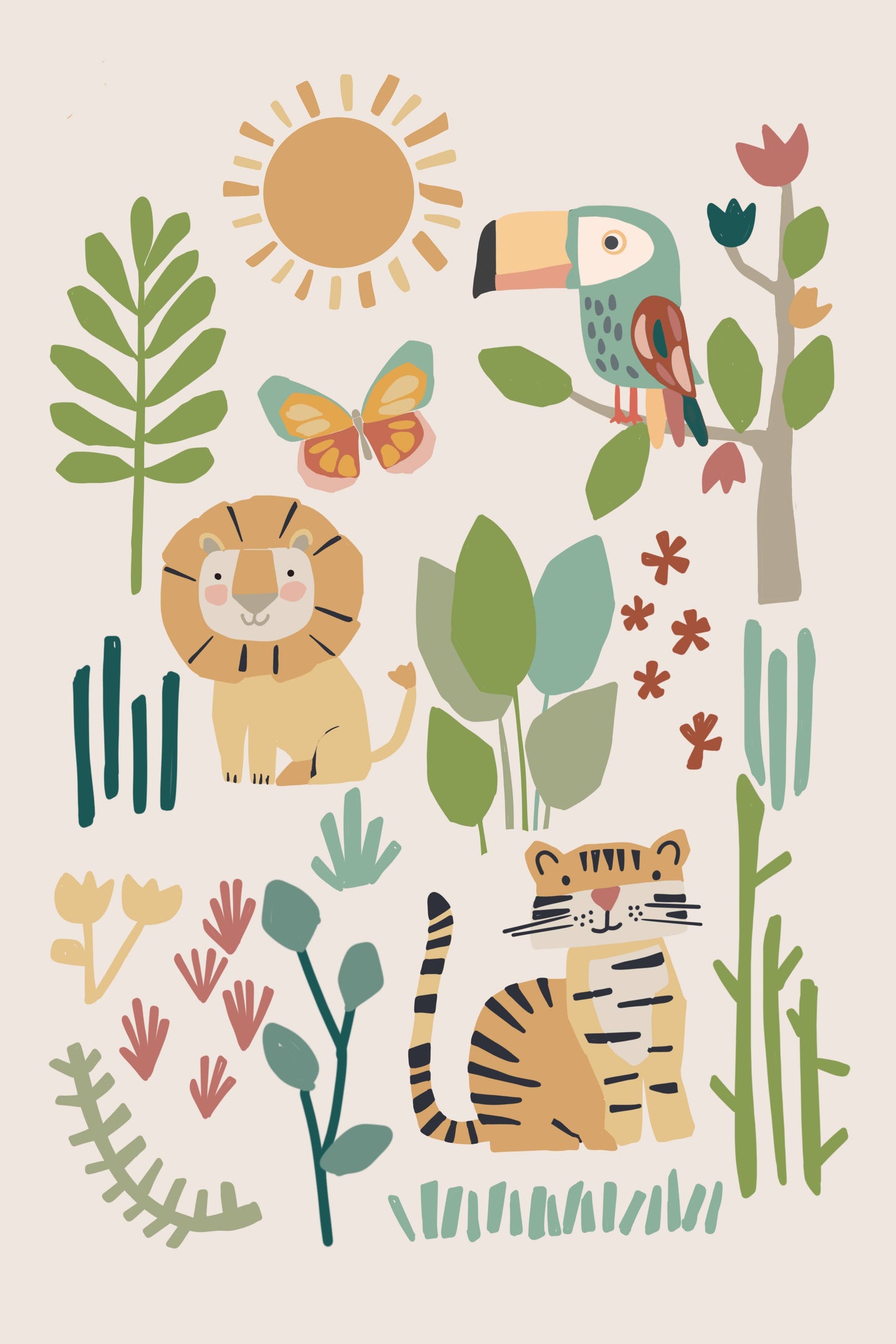 Jungle Adventure Paint-by-Number Kit for Kids