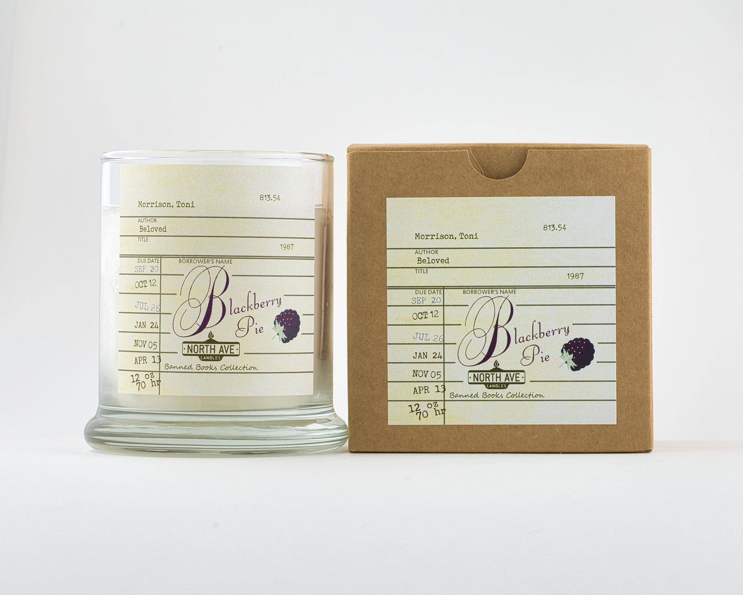 Banned Book Candle / Beloved / Toni Morrison / bookish gift