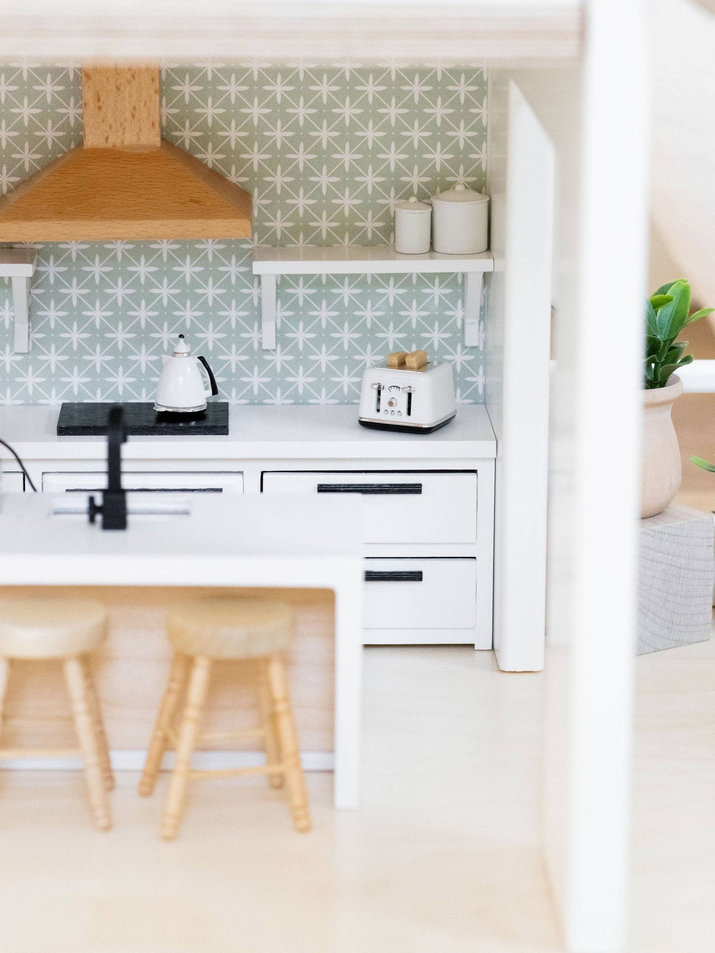 Dollhouse Bracketed Wall Shelf | Two Finishes