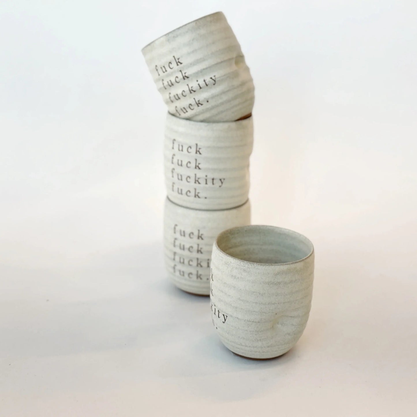 Fuck Fuck Fuckity Fuck Everyday Tumbler in Cream