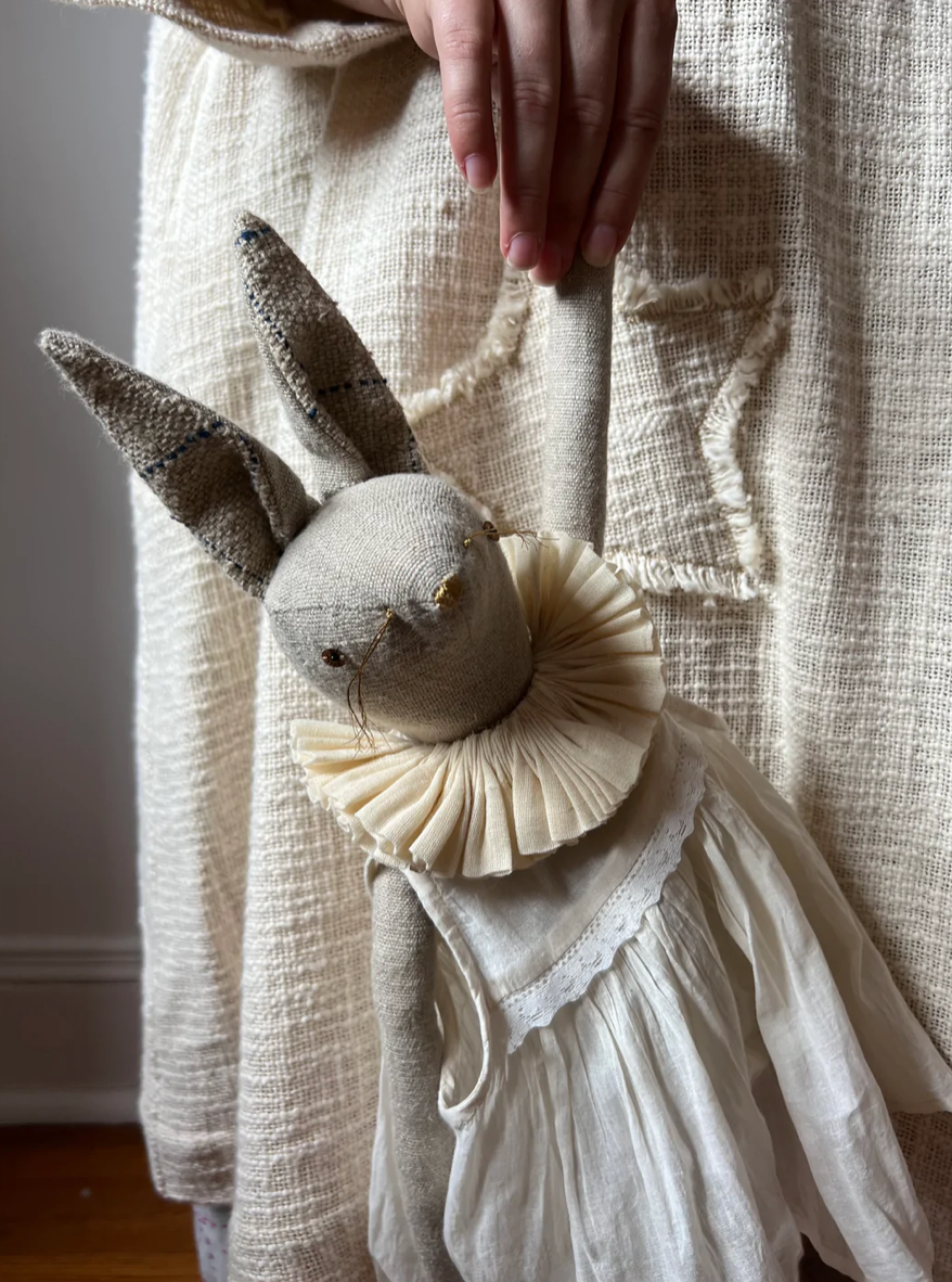 Ruffle Bun Ragdoll - Cotton-filled Art Doll