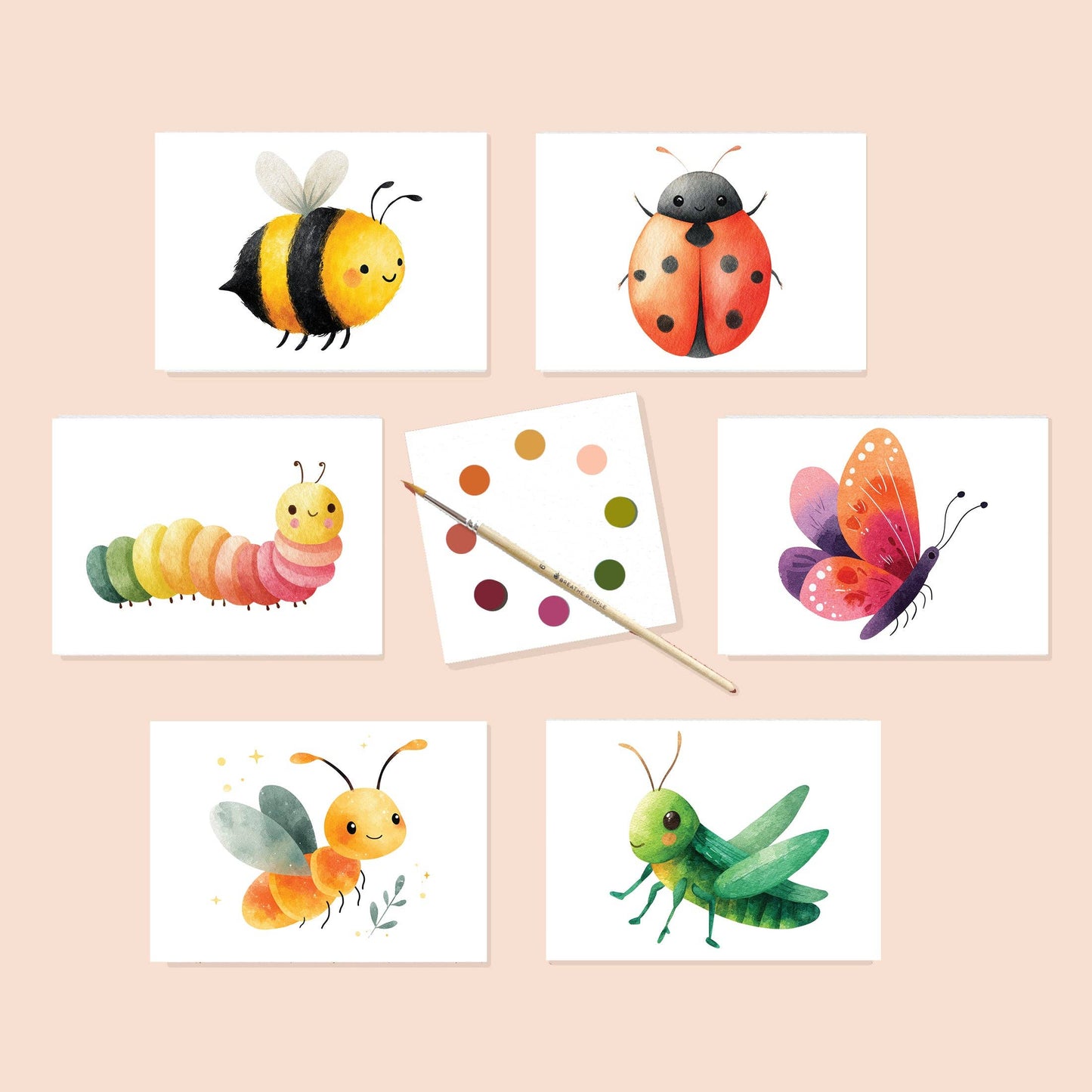 Garden Friends Watercolor Postcard Kit — Paint, Keep, or Send to Someone You Love