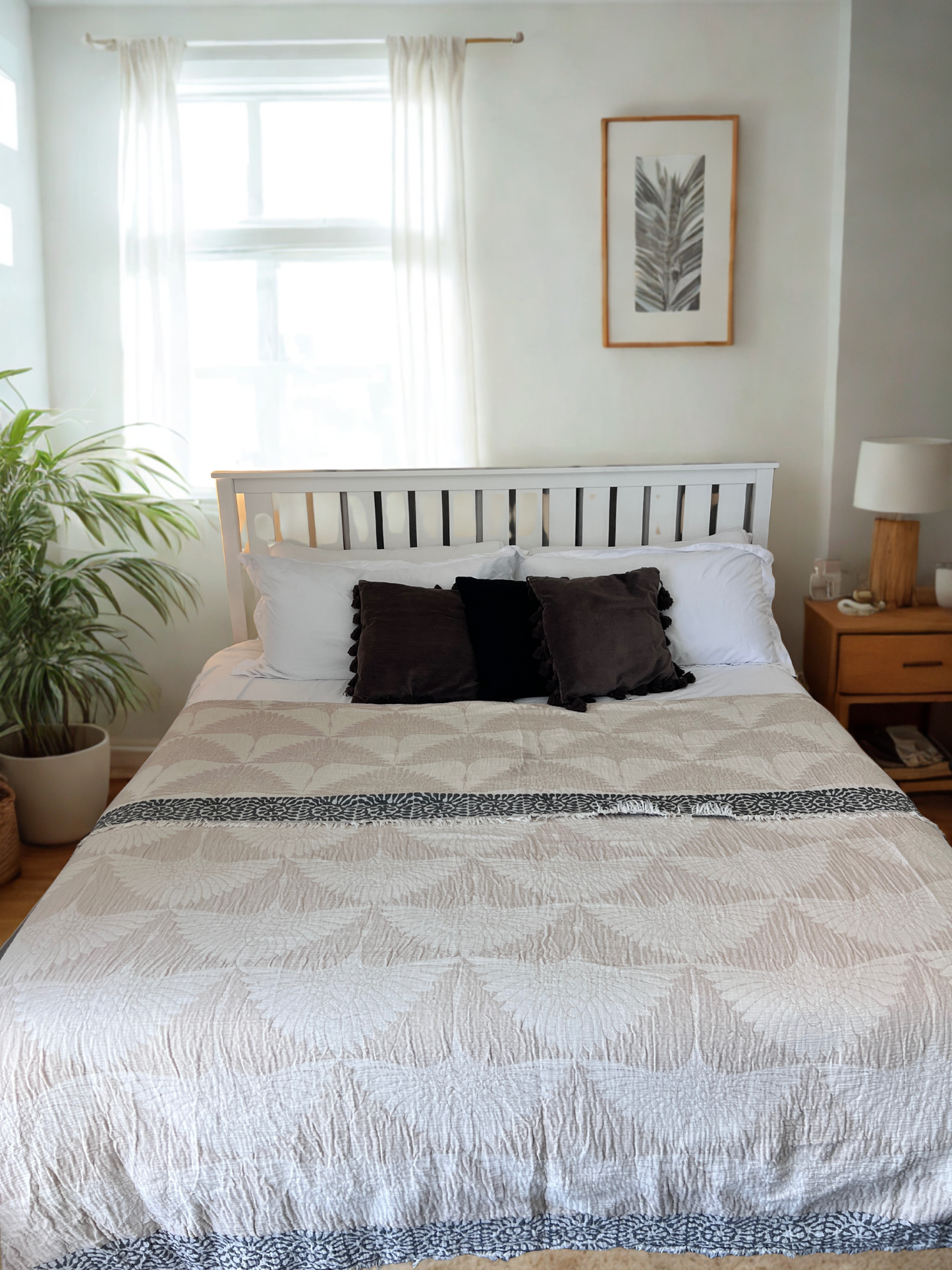 Crane Muslin Blanket King Size Beige