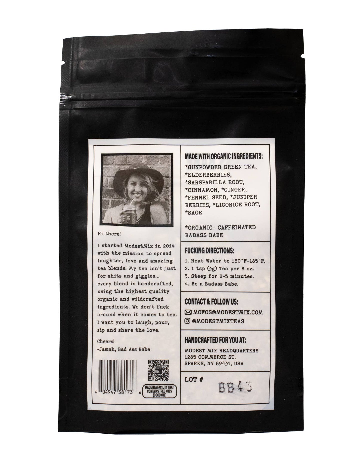 Badass Babe: spiced green loose leaf tea blend