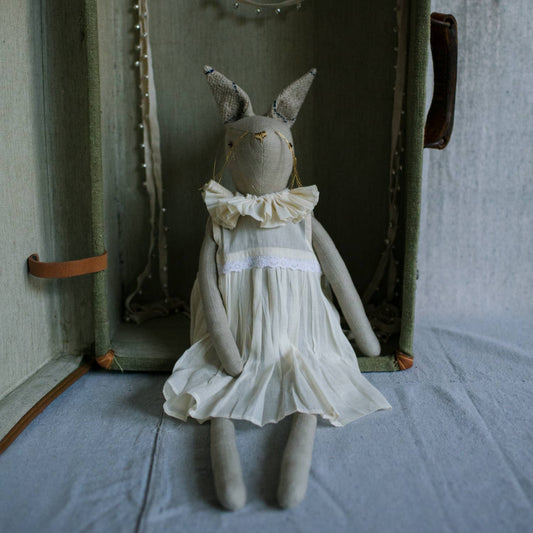 Ruffle Bun Ragdoll - Cotton-filled Art Doll