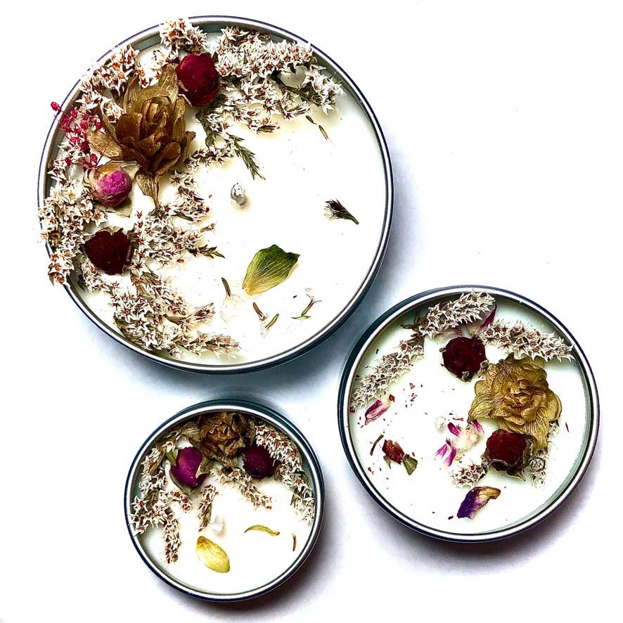 "Powdered Rose´" Botanical Floral Soy Candle