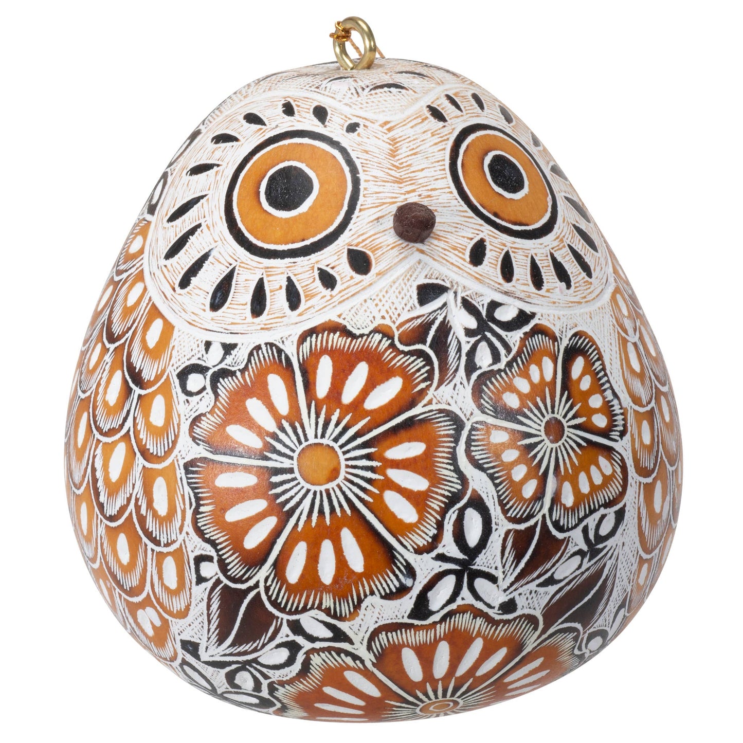 Snowy Owl - Gourd Ornament - Fine Craft for Birders