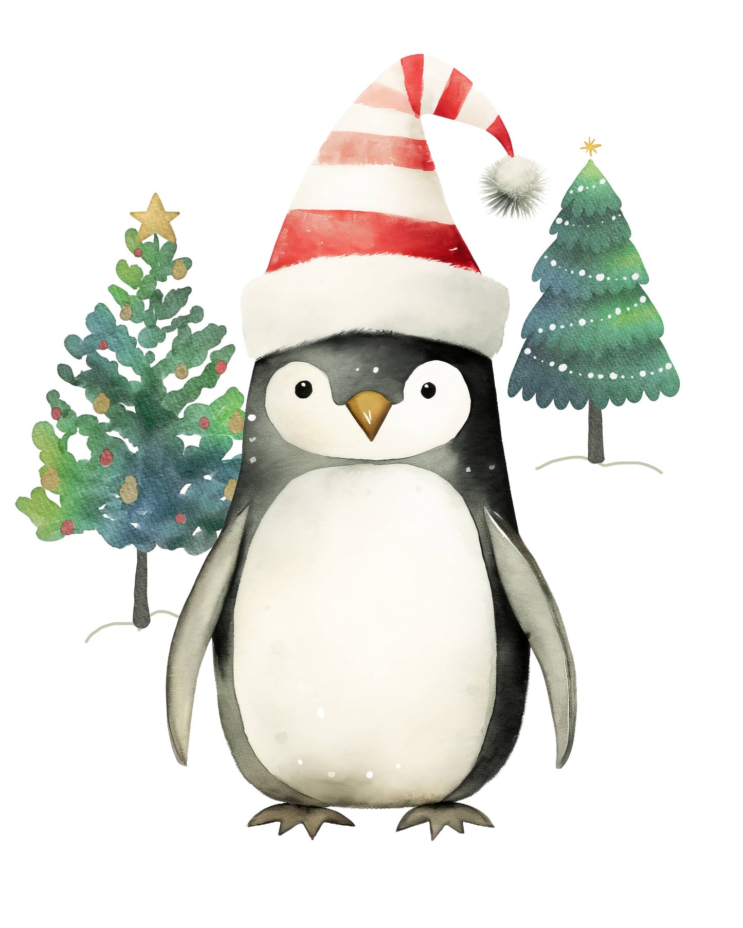Holiday Penguin Watercolor Kit — Beginner Art Kit for Kids