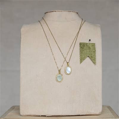Sunburst Medallion Necklace - Mother of Pearl