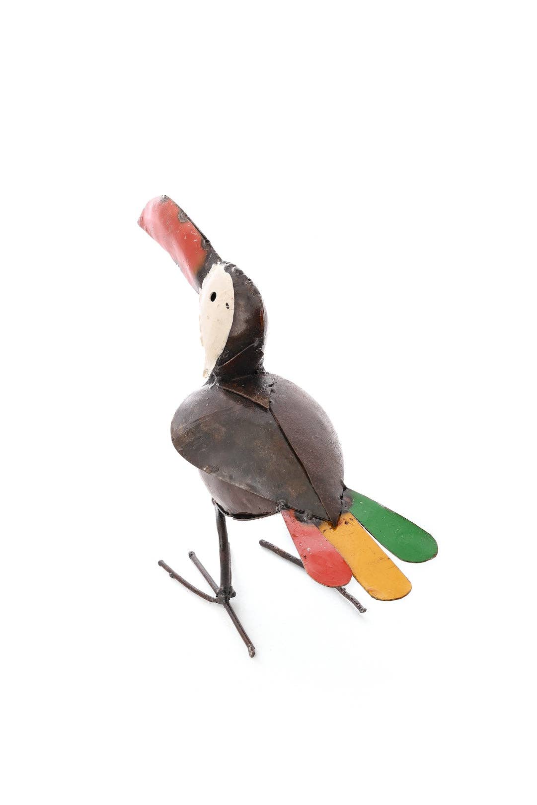 Colorful Recycled Metal Toucan Sculpture