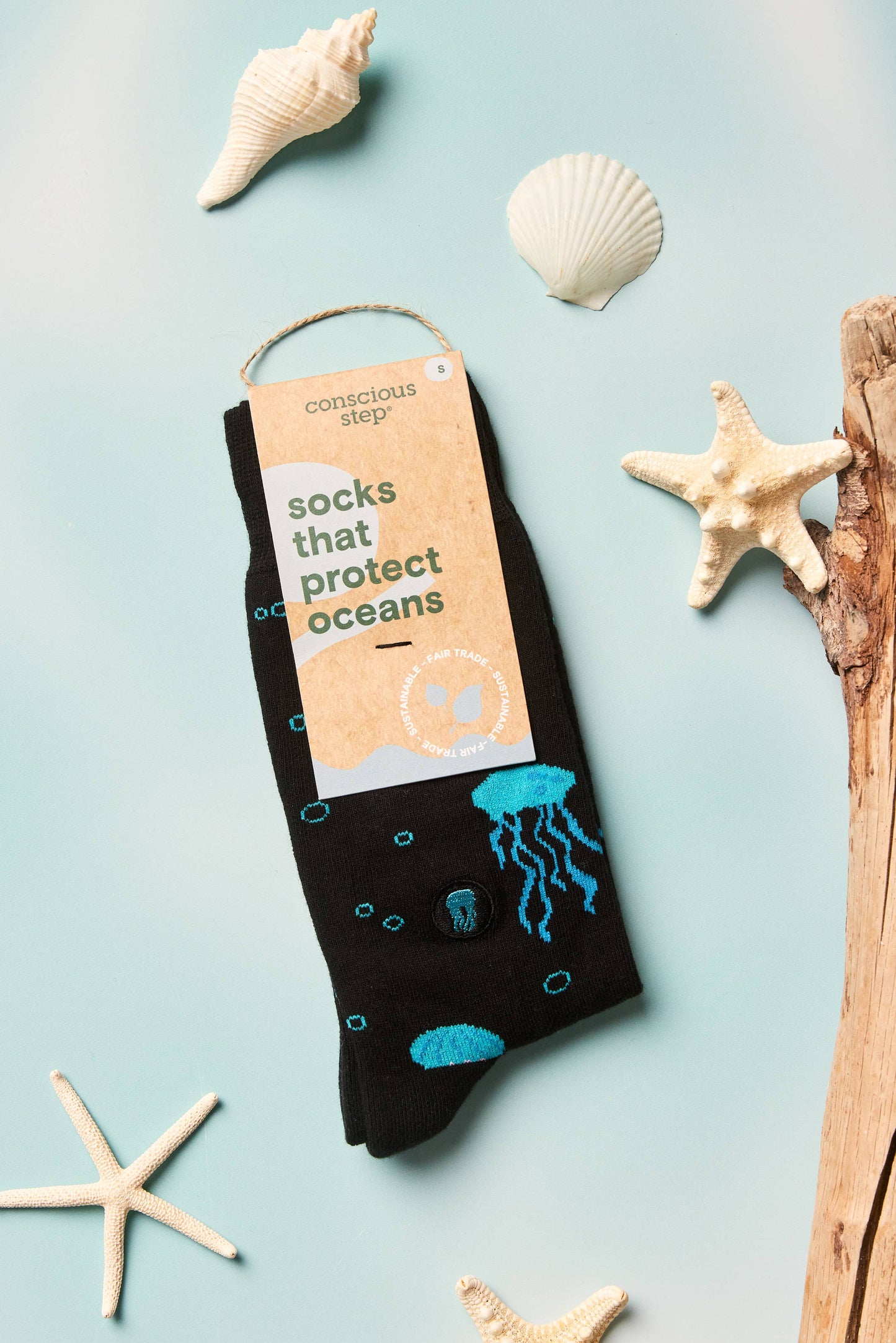 Socks that Protect Oceans (Black Jellyfish)