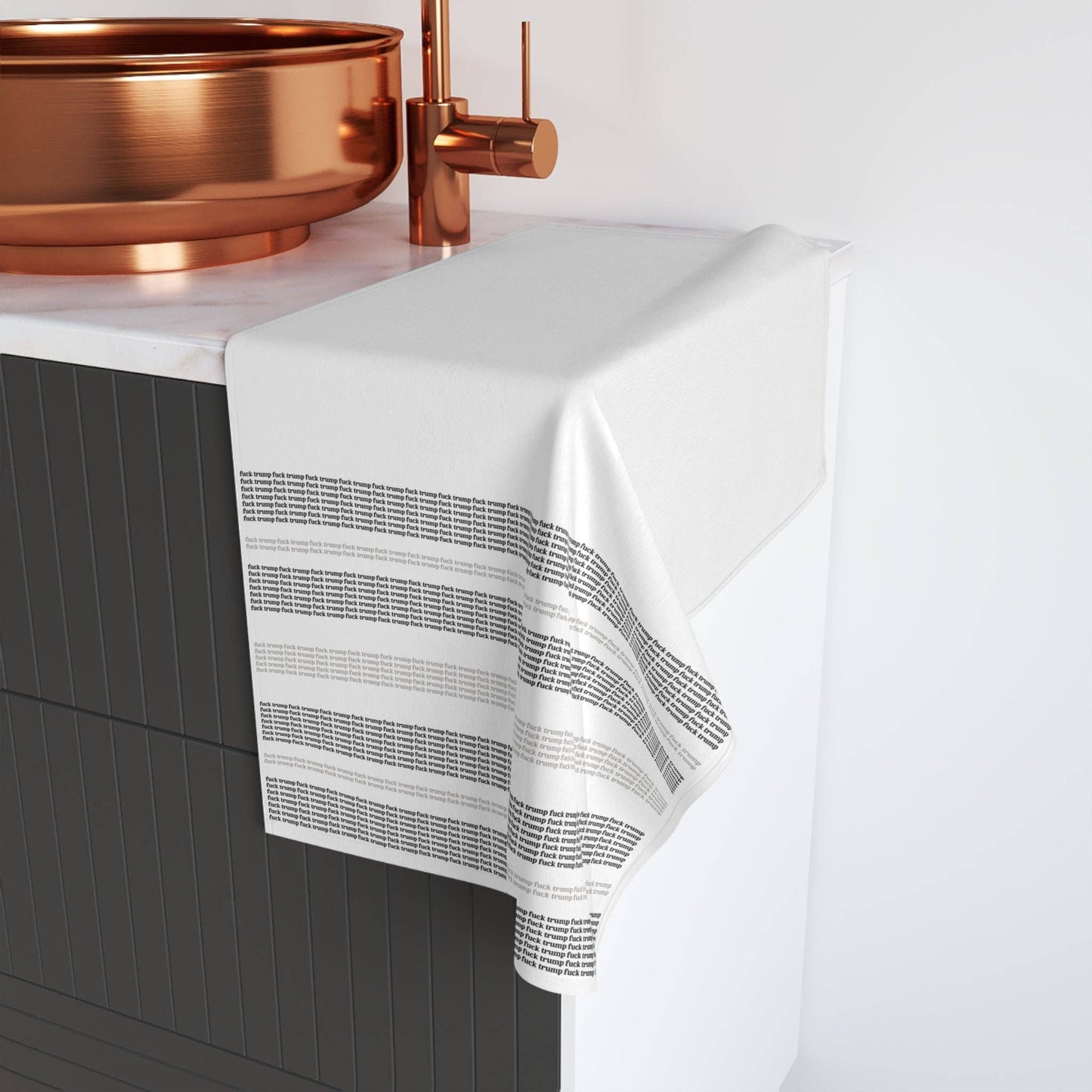 Minimalist Fuck Trump Hand Towel
