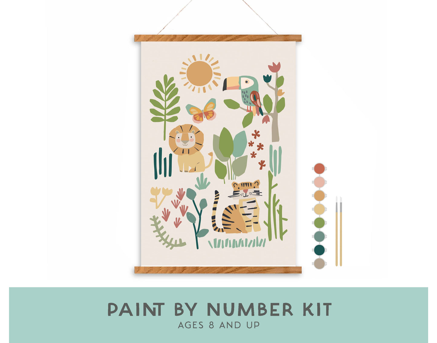 Jungle Adventure Paint-by-Number Kit for Kids