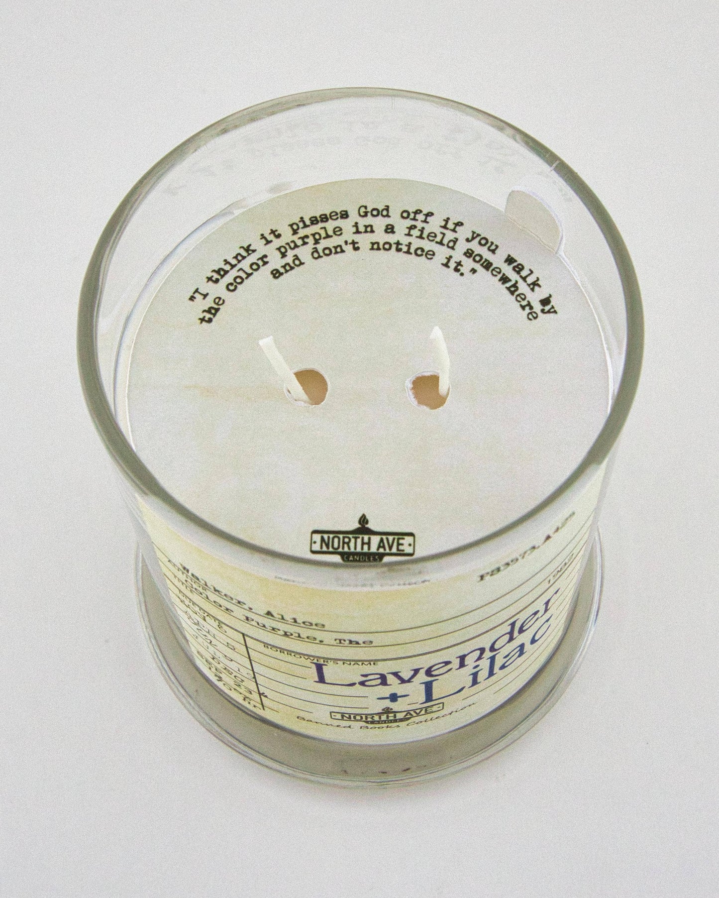 Banned Book Candle / The Color Purple / Bookstore Sidelines