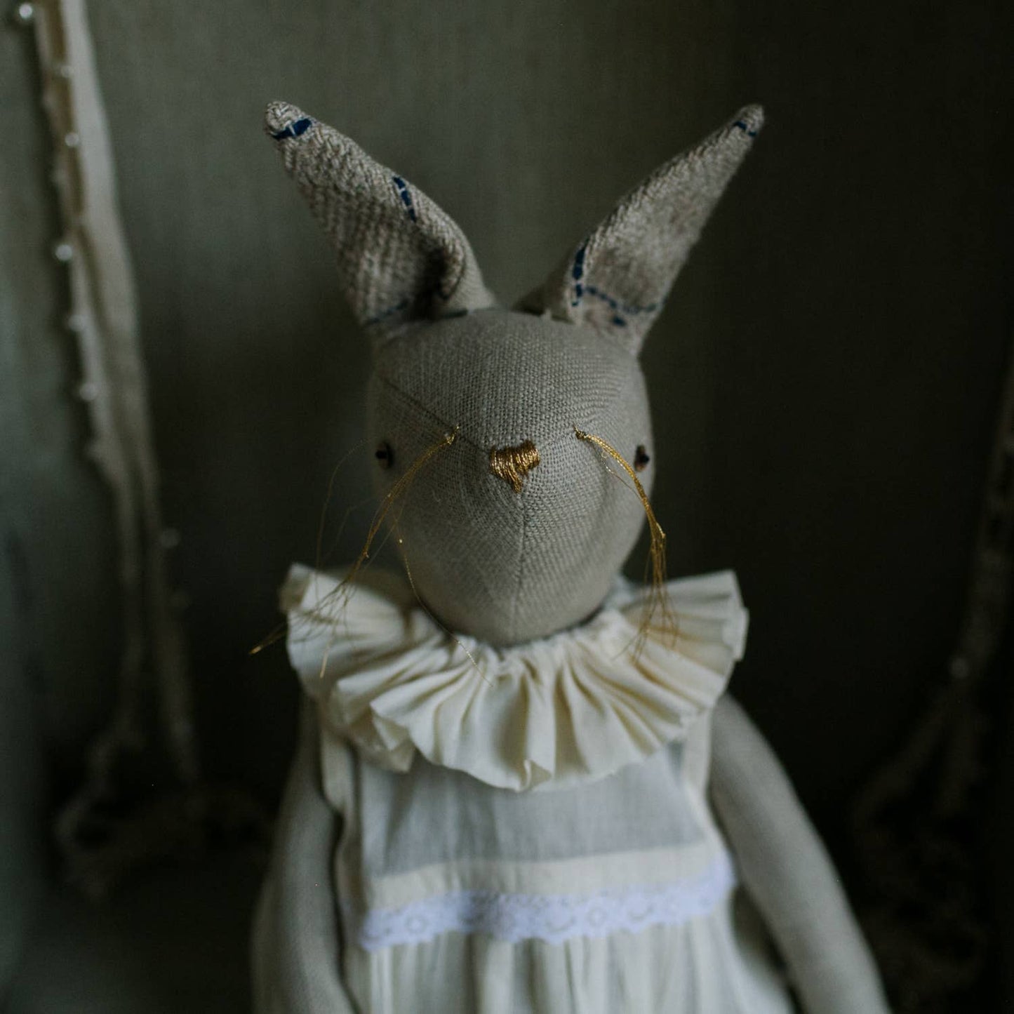 Ruffle Bun Ragdoll - Cotton-filled Art Doll